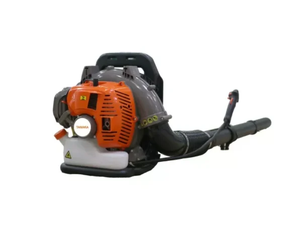 Tanaka Backpack Leaf Blower BLO550. This 2 stroke petrol backpack leaf blower is lightweight yet features a very powerful 52cc engine