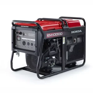 Honda EM10000 Generator 9 KVA with AVR (Single Phase). Honda EM10000 is an 8KVA gasoline generator with Electric Starter for homes and small businesses.