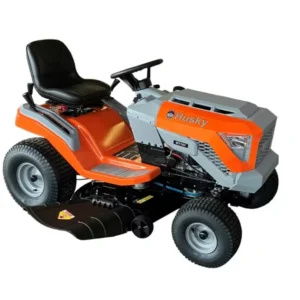 Husky 42″ ride-on lawnmower is a powerful and efficient machine with a cutting width of 42 inches, ideal for homeowners or professional landscapers.