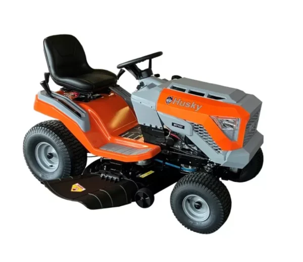 Husky 42″ ride-on lawnmower is a powerful and efficient machine with a cutting width of 42 inches, ideal for homeowners or professional landscapers.